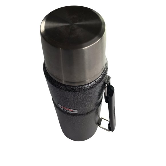 STANLEY Thermos with Lid,  Large, Silver Metal Stainless Steel. 1 Qt. - Picture 6 of 13